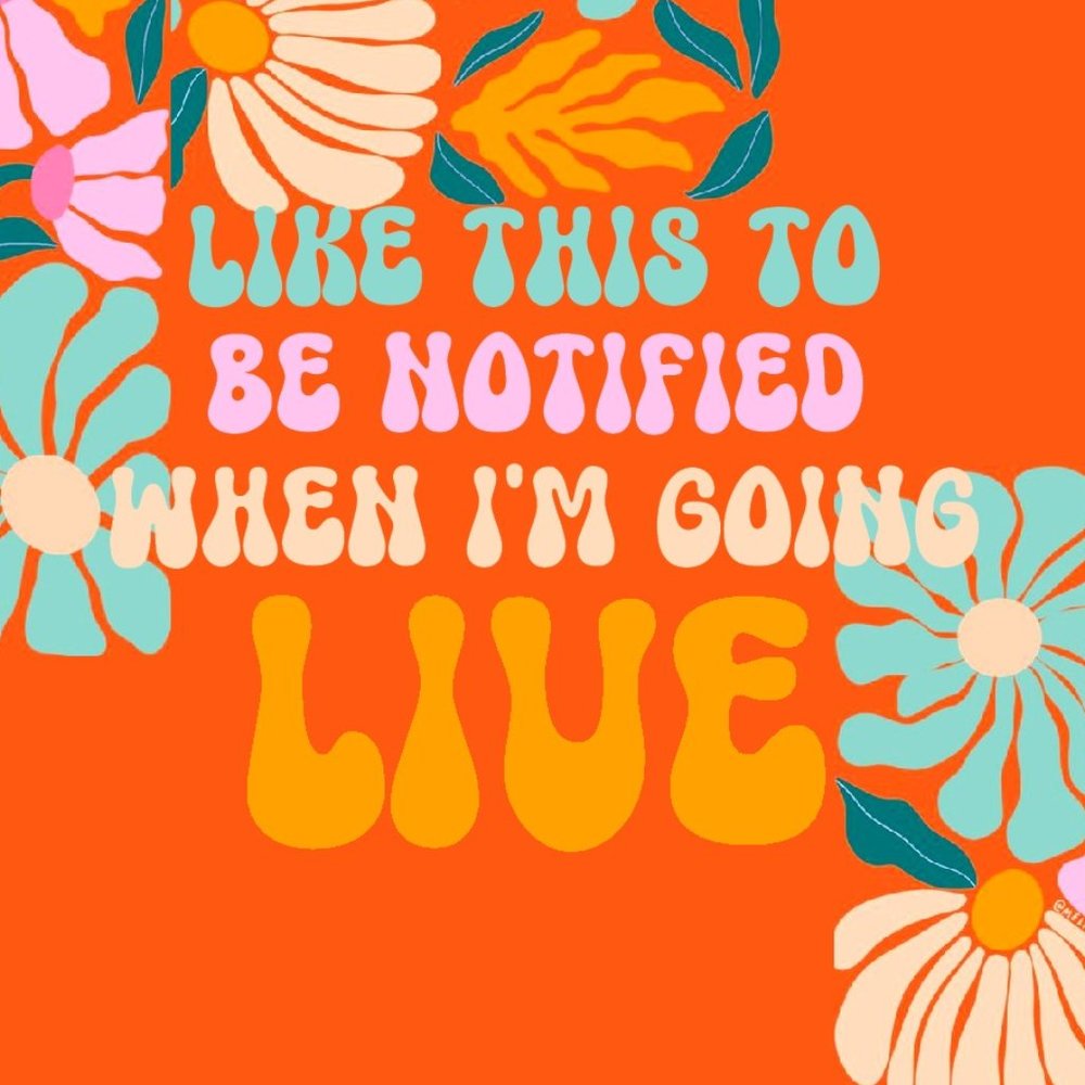 LIKE THIS to be notified when I'm going LIVE!